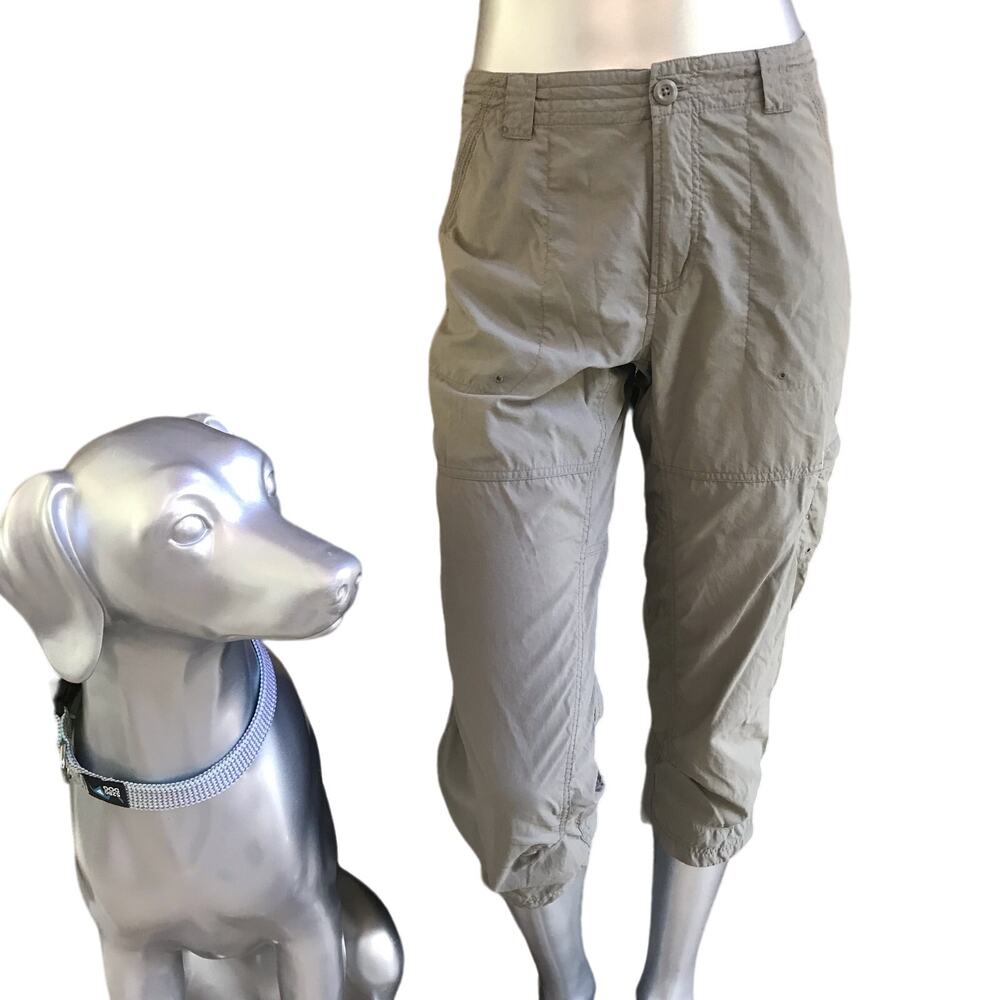 Columbia Titanium Packables Hiking Cargo Beige Cropped Pants Women’s Size 8